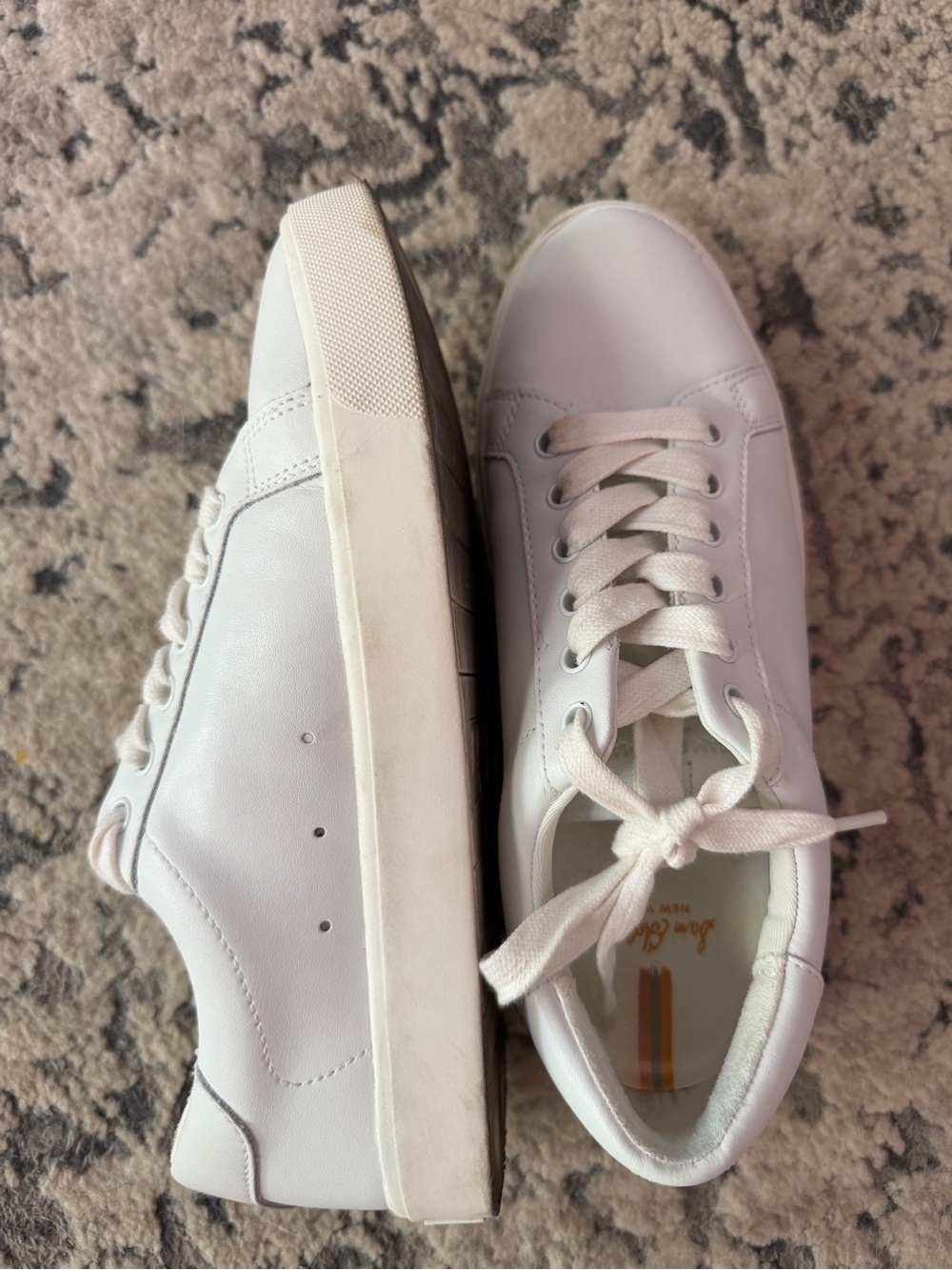Sam Edelman White Leather Sneakers